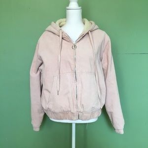 Forever 21 pale pink corduroy cropped jacket‎